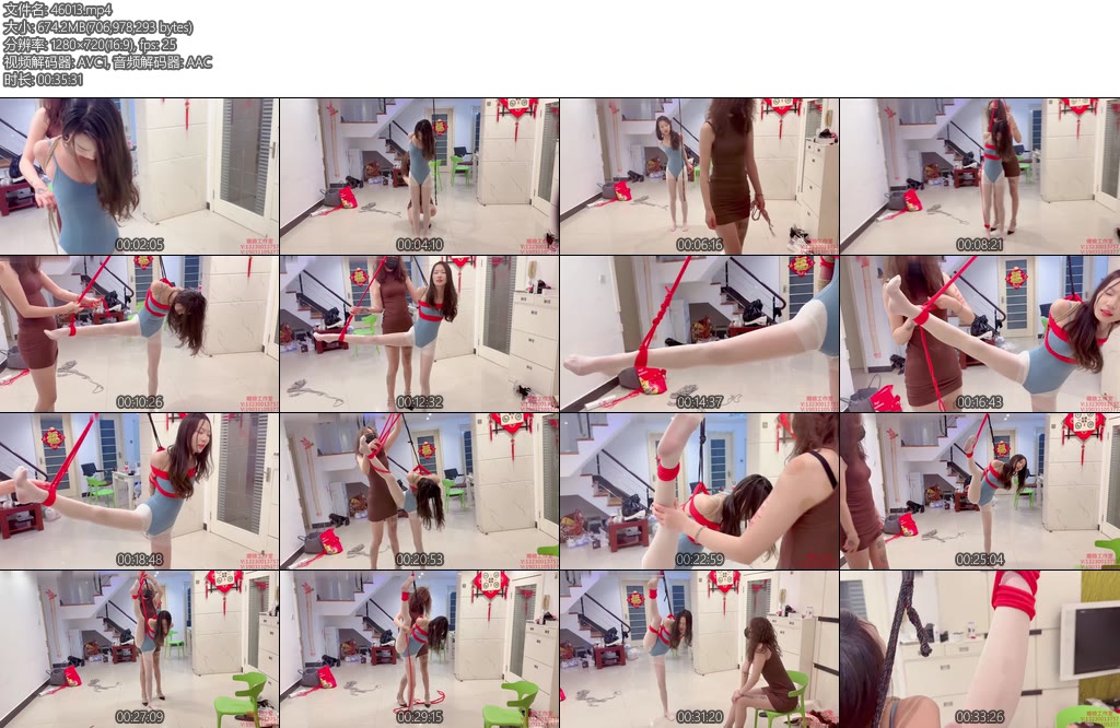 [媚娘原创] 绳子强制搬旁腿-丝依依