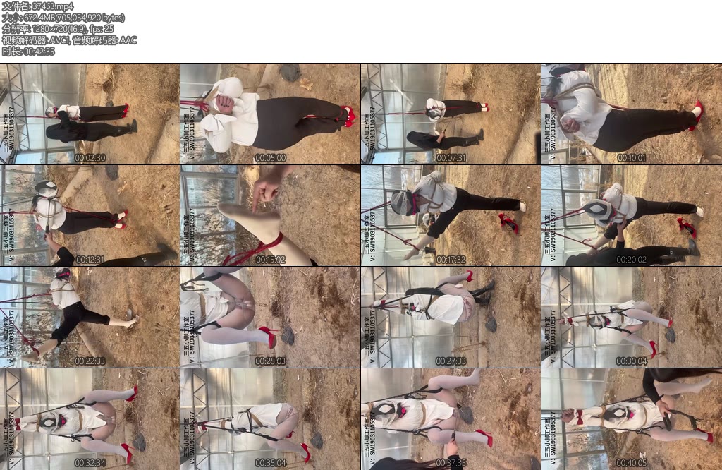 [亚洲绳艺] 三五小脚 室外调教-丝依依