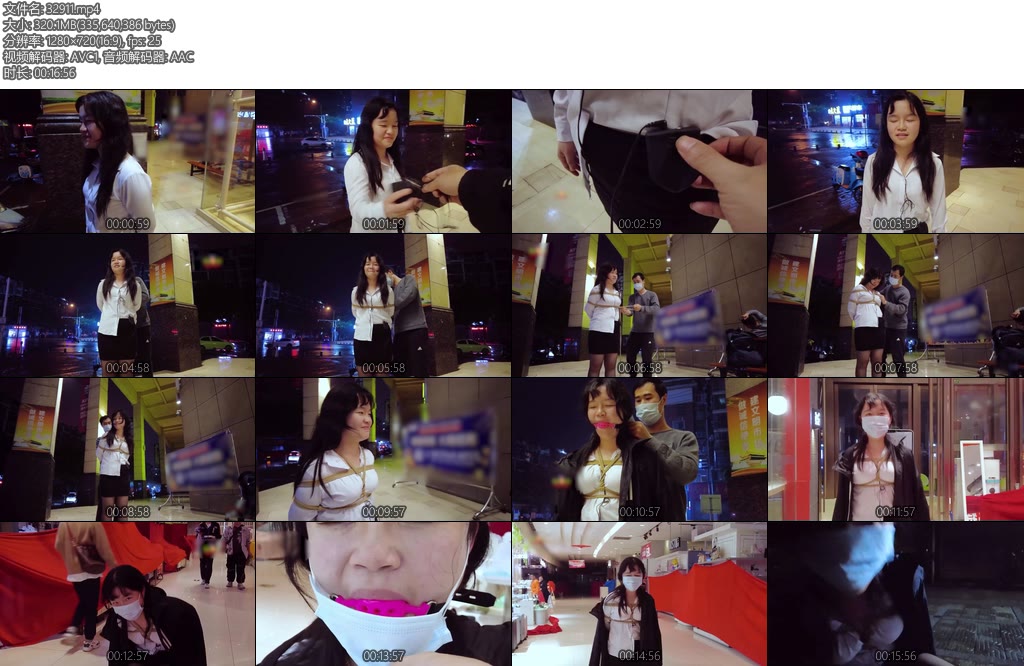 [晓鹿绳艺] 同事风波 今天逛商城出来偶遇同事躲雨闲着也是闲着拉着同事来体验一下第一次带口球第一次捆绑的刺激-丝依依