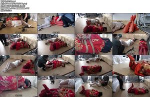 [绳之韵] 中西合璧俩新娘（第二集）红丝新娘、绣花鞋，白丝白婚纱，捆绑堵嘴，鞭打、TK-丝依依