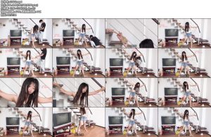 [子衿原创] cici楼梯大字捆绑挣扎-丝依依