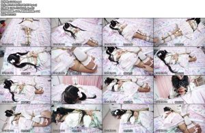 [亚洲绳艺] 冷酱lolita白丝极限驷马+快乐棒+马具口球+口水流不停-丝依依