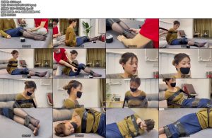 [默示录] 缚艺录小晗黑丝与胶带的捆绑-丝依依