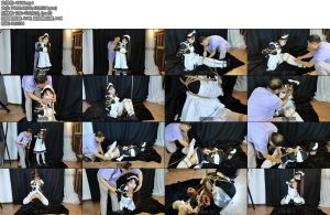 [锐度主张] 嫣儿 日式白丝短裙女仆装吊腿坐及M腿吊缚-丝依依