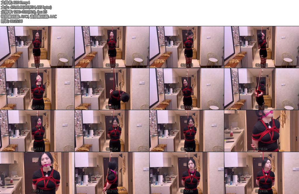 [七里香] 新模紧缚站立口球堵嘴-丝依依