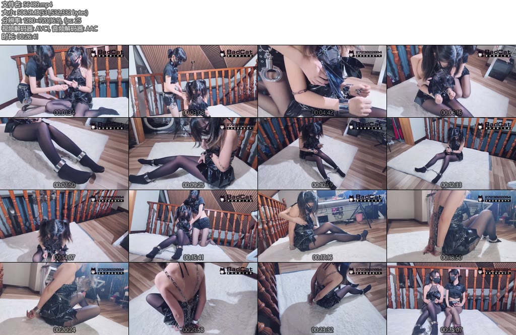 [BadCat] 咲希X妙妙侦探与小恶魔铁链捆绑手铐脚镣惩罚揉熊放置挣扎拍摄后的采访-丝依依