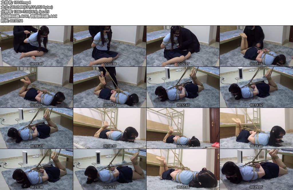 [新月原创] 玉箫妹妹 双马尾丝袜驷马 捆绑固定长时间放置 蒙眼封嘴 到最后已经忍耐到极限 挣扎得不行了-丝依依