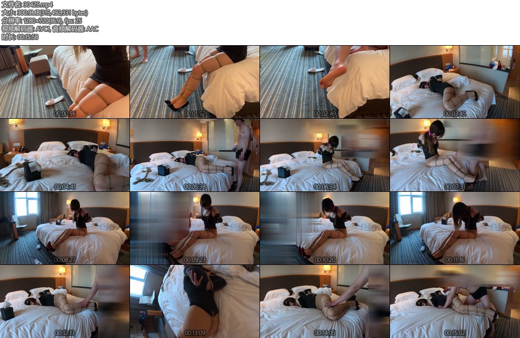 [BJ原创] 北京绳艺馆 黑裙肉丝黑高并腿-丝依依