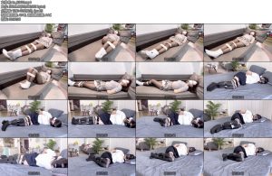 [默示录] 缚艺录 小凉白色胶带与黑色胶带的碰撞丝袜脚都要缠成胶带的模样让你穿着长腿袜顽皮使劲浪胶带束缚起来可不让你闲晃-丝依依