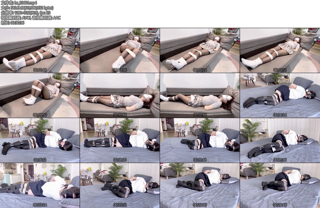 [默示录] 缚艺录 小凉白色胶带与黑色胶带的碰撞丝袜脚都要缠成胶带的模样让你穿着长腿袜顽皮使劲浪胶带束缚起来可不让你闲晃-丝依依