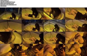 [凉叶子] JK叶子被放到露台上的浴缸里原来蒙着眼被绑住的时候很难有勇气在又小又滑的空间里站起来-丝依依