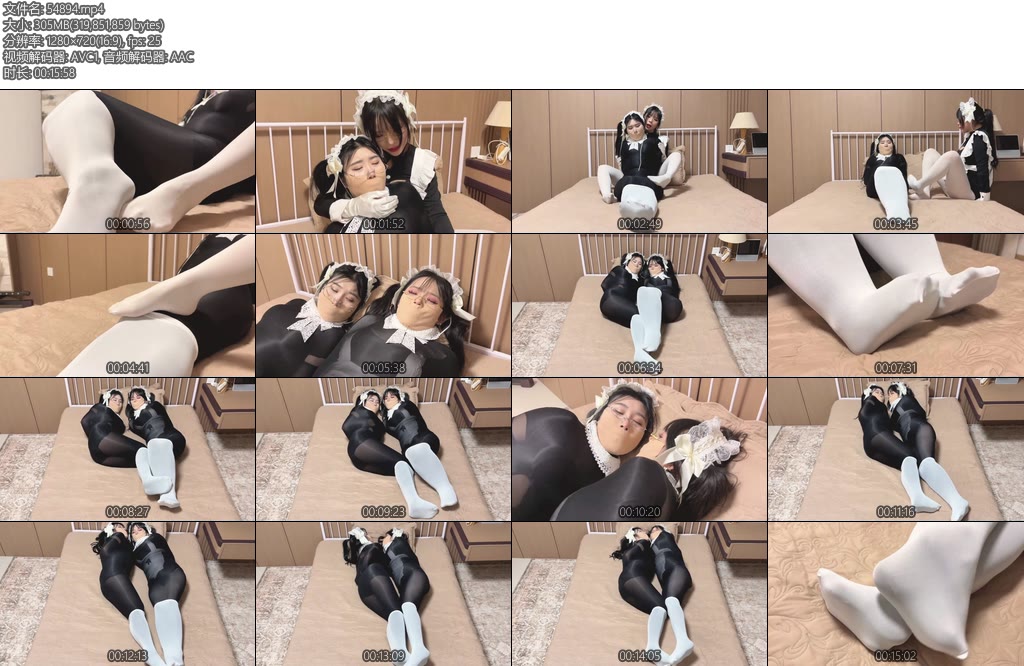 [云雀原创] 饱和式剧情女仆的玩物02吴晗曼妮俩个性感无比的女仆抱枕无力的蠕动挣扎变成他人的玩物-丝依依