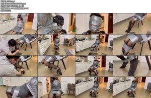 [默示录] 缚艺录小阳银色胶带的紧缚-丝依依