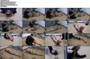 [绳之韵] 小呆突破尺度阴天下雨约个绳（第五集）反手驷马，胶带封嘴脑后反手缚，仰面捆绑放置-丝依依