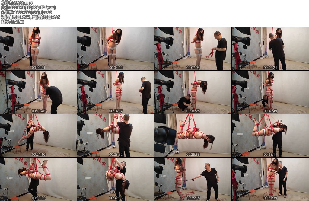 [随心原创] 杨蕊 红绳悬吊空中转圈-丝依依