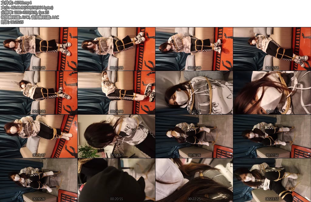 [沐鱼果] 鱼果儿这次被两种绑法绑住了第一种还好可以尽力的挣扎开并且尽力跳起来第二种被张开腿分别绑住是真的挣不开而且还好疼-丝依依