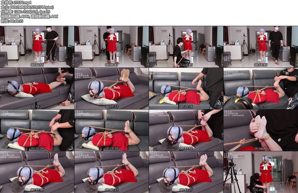 [心悦束艺] 圣诞雷姆紧缚驷马与TK-丝依依