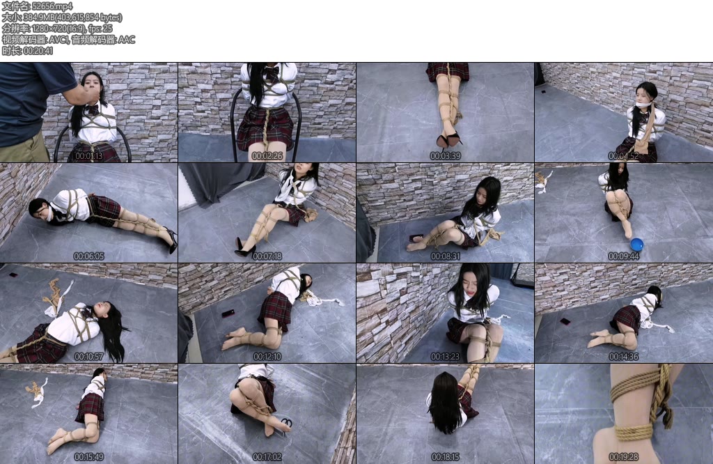 [飞天原创] Jk少女希希希希丝袜堵嘴全身紧缚逃脱讲解与感受-丝依依