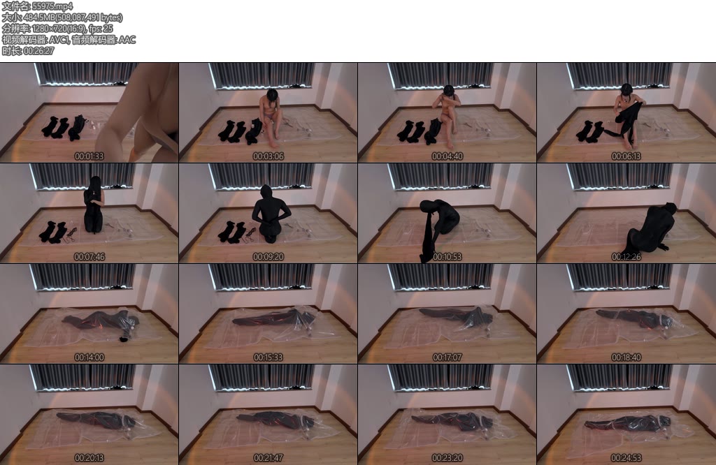 [凛凛蝶] 窒息意外海砂偷偷自己玩真空袋单向阀窒息最后挣脱失败晕死过去-丝依依