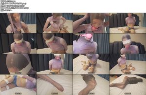 [绳之韵] 豆豆 害羞长腿妹妹被木乃伊紫色丝袜全包丝袜睡袋-丝依依