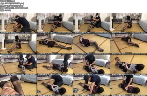 [新月原创] 红豆COS中华小厨娘的黑丝胶带缚丝袜蒙眼封嘴驷马挣扎结尾带小采访-丝依依