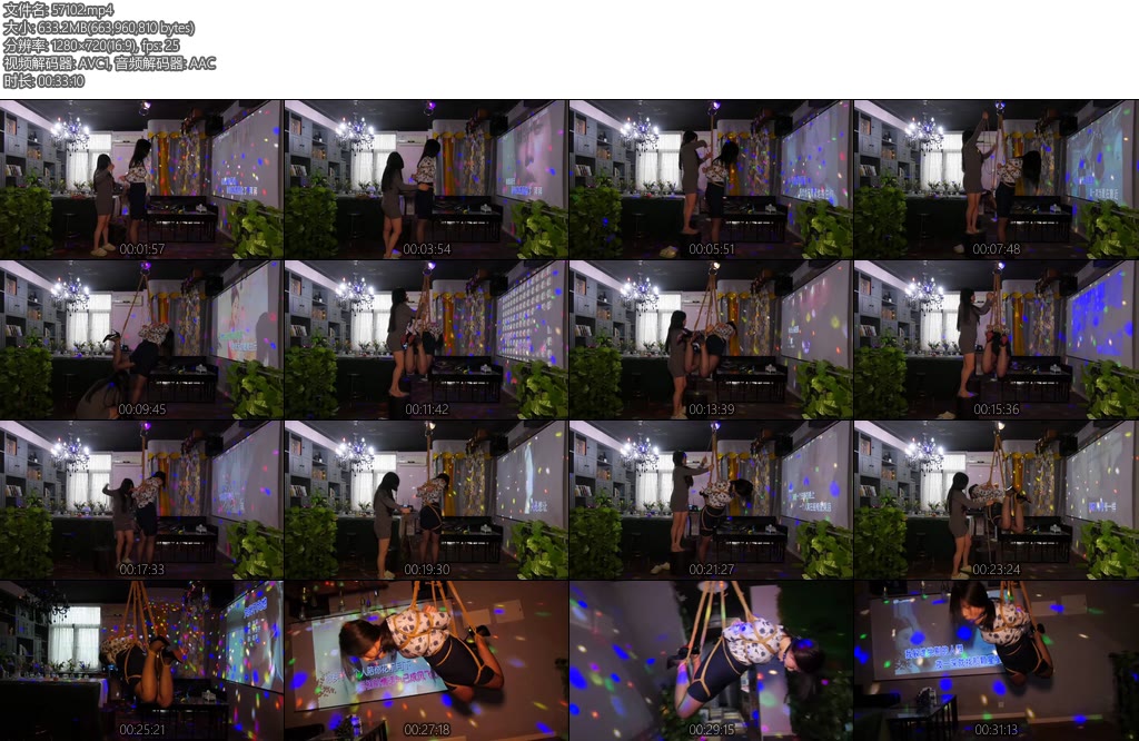 [胜景影视] 练歌房KB女M女绳师在K歌房吊缚空姐女M-丝依依