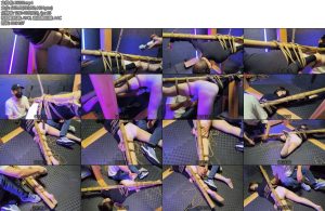 [老癸原创] 露露竹竿吊F受辱白丝捆绑吊缚SP玩胸虐阴羞辱放置扎屁股-丝依依