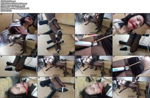 [绳之韵] 怡情黑丝白衫凳子缚（第二集）凳子直缚深度捆绑，固定棒、鞭打-丝依依