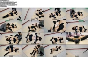 [浅浅原创] 被固定在木板（01）超震撼的电钻锁死，铁环禁锢放置挣扎，任人摆布强高+摸+捏-丝依依