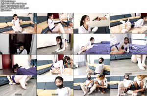 [得意客] 剧情定拍日式白丝体操服美女的囚禁游戏（1-2合并版）白丝丽人被奇怪方式囚禁变成爬地小狗-丝依依