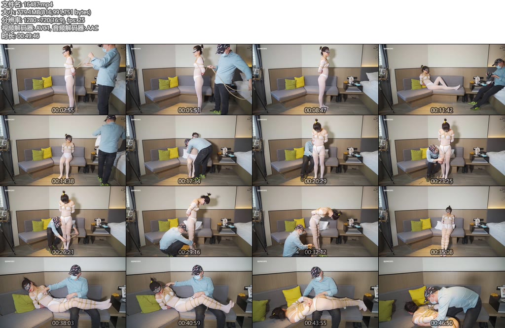 [鲁R绳艺] 轻.唯第美（十四篇）白丝美臀长腿 挠脚心 全身捆绑 强G-丝依依