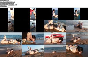 [面具原创] 面具男伪娘青酱海边景区沙滩露出驷马口球强制弱水惩罚-丝依依