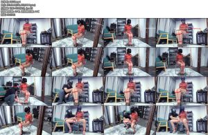 [绳精病] 尼龙美女紧缚在椅子上无助挣扎-丝依依