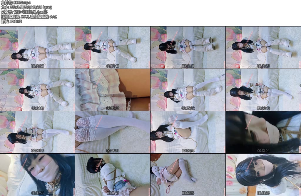 [念念原创] 白靴过膝袜td放置挣扎封嘴绑膝盖鸭子坐项圈牵引走路-丝依依