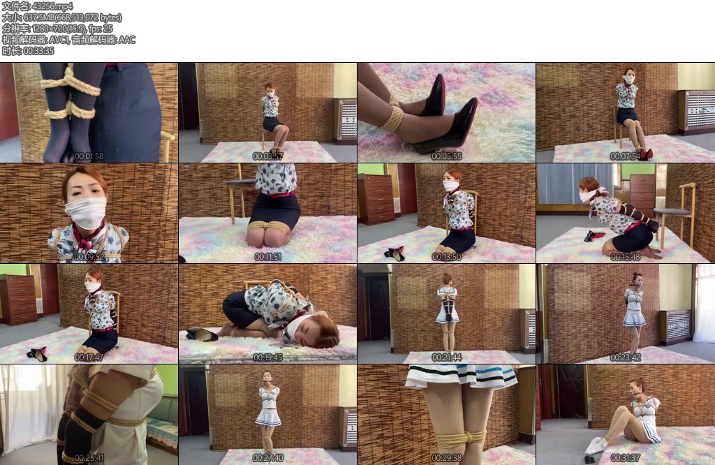 [云雀原创] 紧缚剧场系列重启1诺米欧式直臂紧缚自救场景讲解实操演示-丝依依