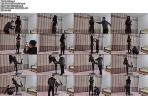 [素人原创] 美女裤里丝袜皮裤细跟高跟鞋股绳后高手超级难受单腿吊缚放置展示-丝依依