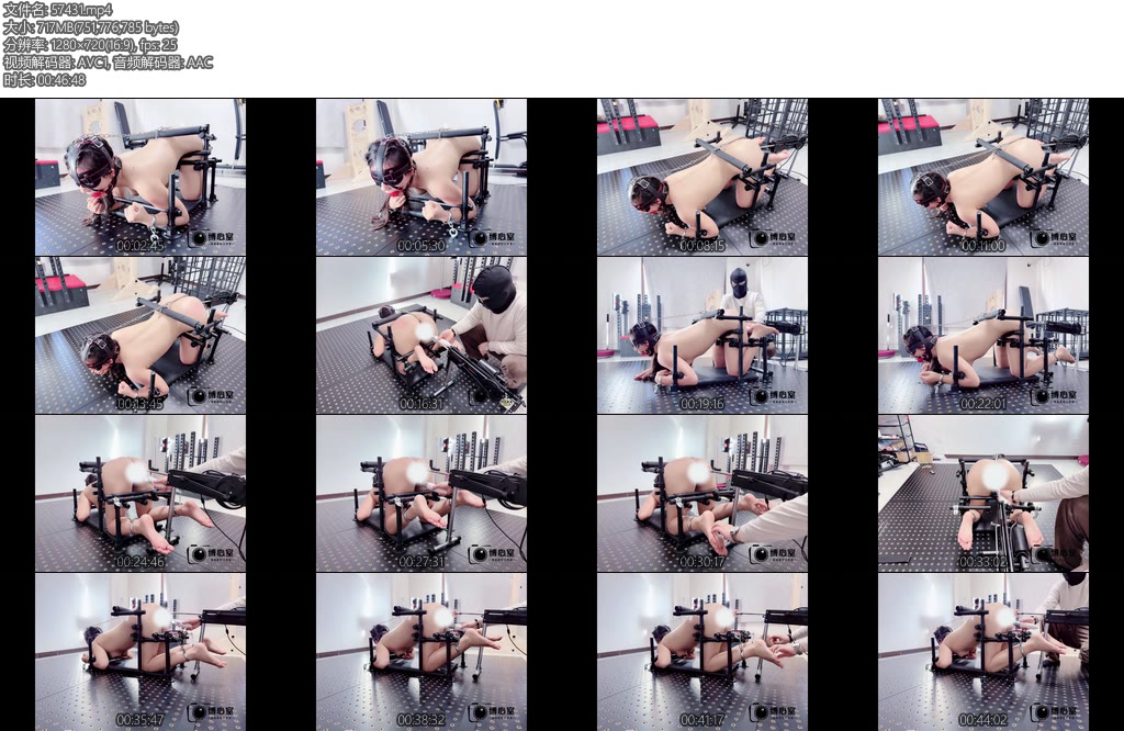 [缚心室] 大胸小美女再战拘束架肛钩与脑袋联动强制抬头炮机AV棒强制GC还要忍受挠脚心的折磨-丝依依