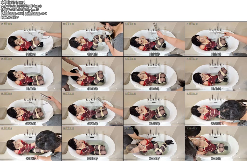 [美曦原创] 敏儿的紧缚训练浴缸戏水下强制水中榨汁戏水紧接上集的紧缚捆绑榨汁输出连续的榨汁输出总是显着力不从心看着浴缸中的敏儿被折磨的略微憔悴了不少-丝依依