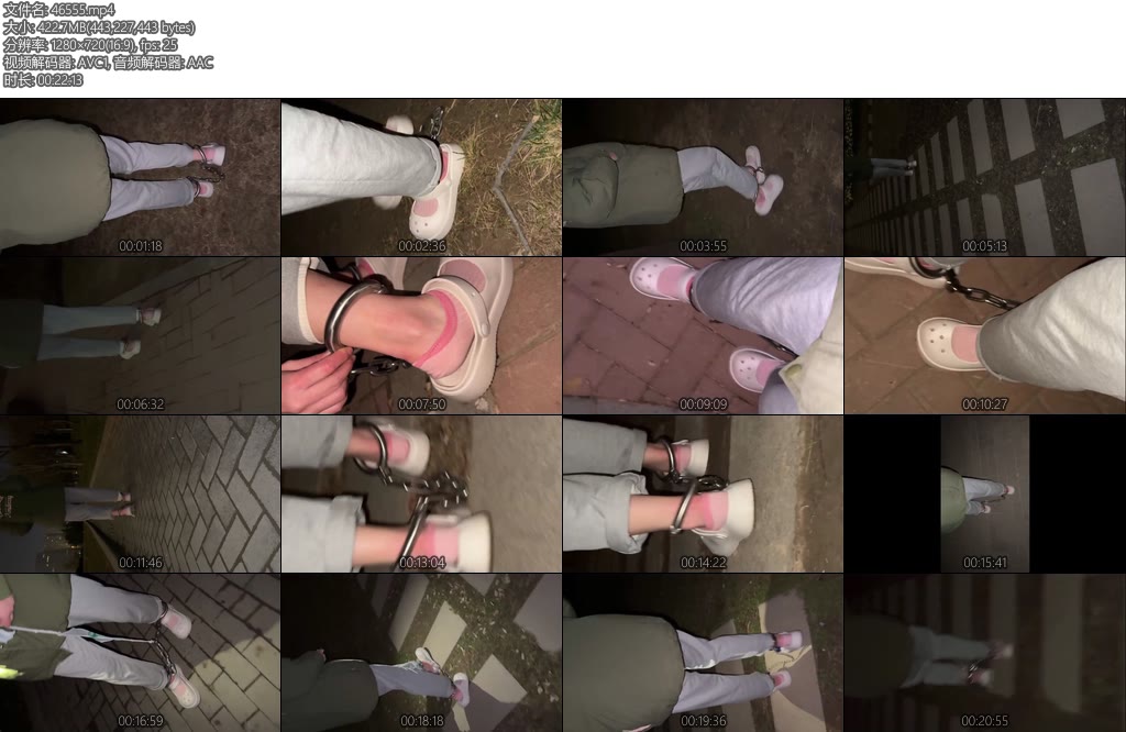 [局外人] 18岁高中生妹子户外脚镣行走夜间两公里-丝依依