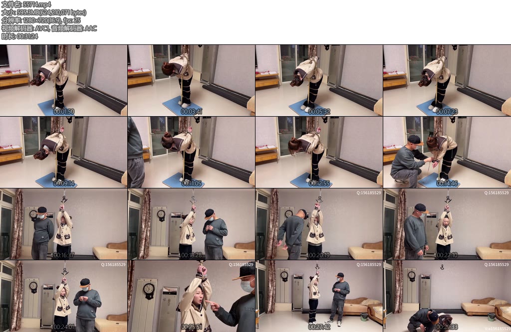 [龙飞原创] 变态前男友对我的报复反手吊拘束架蒙眼封嘴放置挣扎-丝依依