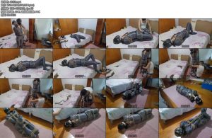 [网友原创] 我的媳妇 186弹光泽连身衣巨严厉的驷马紧缚放置P机前后夹击口舌高强度胶带电击-丝依依