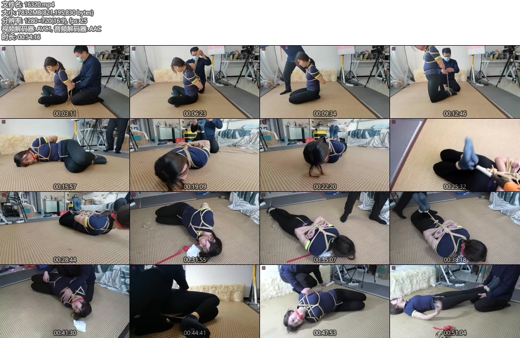 [绳之韵] 瑾瑜股绳驷马，大号口球，恐怖的电击，挣扎与喊叫酷刑之后的强高安抚及温存-丝依依