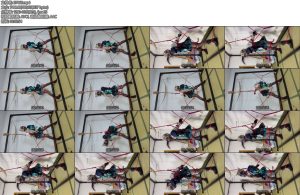 [坎喵原创] cos琳妮特强制分腿后手直臂吊缚强制罚站强高长时放置脱缚失败-丝依依