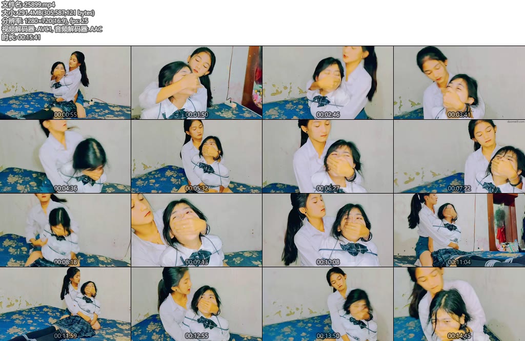 [亚洲绳艺] 学生装放学后的紧缚玩耍-丝依依