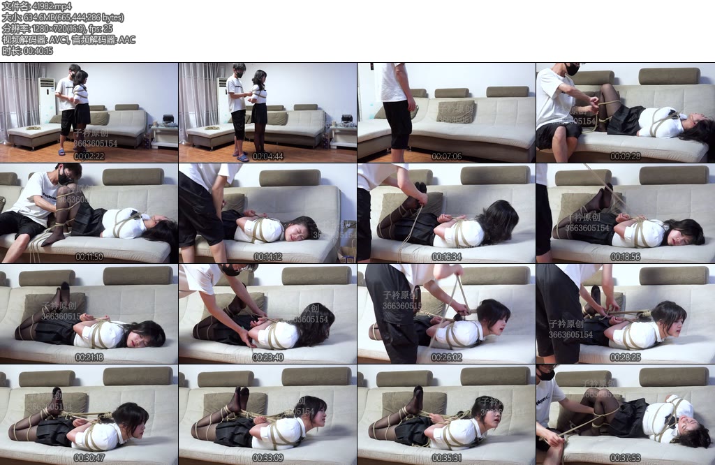 [子衿原创] 佳佳驷马绑头发TK挠脚超级怕痒的女孩-丝依依