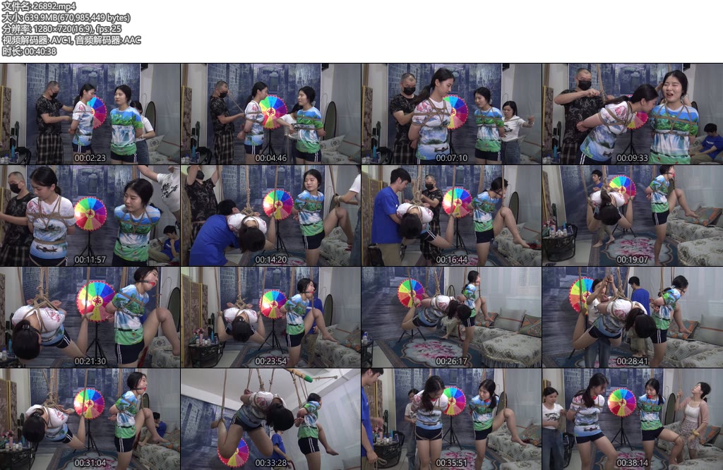 [胜景影视] 双女M转盘捆绑游戏（四）双M转盘抽奖玩捆绑游戏，转到什么项目玩什么-丝依依