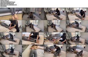 [延江艺束] 瑜伽小美女盈盈在家自缚被闯入的劫匪TJZDB和TD强制GC扭动-丝依依