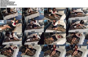 [小兔奶糖] 校服美女被镣铐抓捕刑具拘束胶带束缚-丝依依