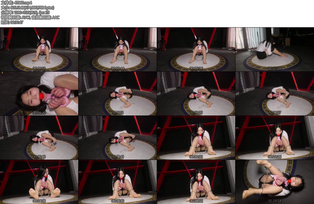 [胜景影视] 新场地女M被超级大口球堵嘴拘束着女M被戴上超级大口球痛苦的被颈枷拘束着女M太痛苦了-丝依依