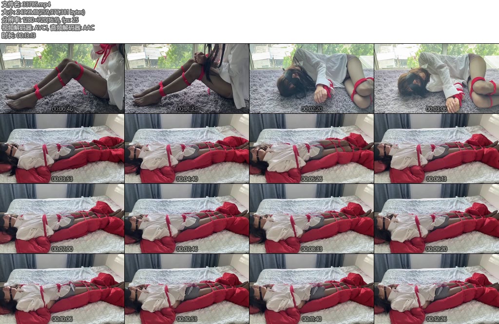 [玖喵原创] 黑丝白色衬衫捆绑-丝依依